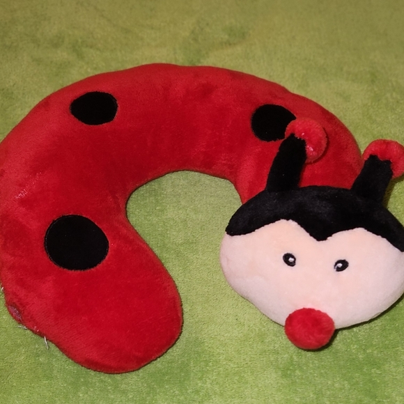 Cloudz Kids Plush Animal Neck Pillow - Ladybug - Picture 3 of 3